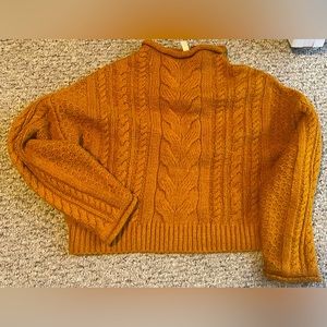 Anthropologie Pilcro Cropped Cableknit Sweater, Size XS, EUC